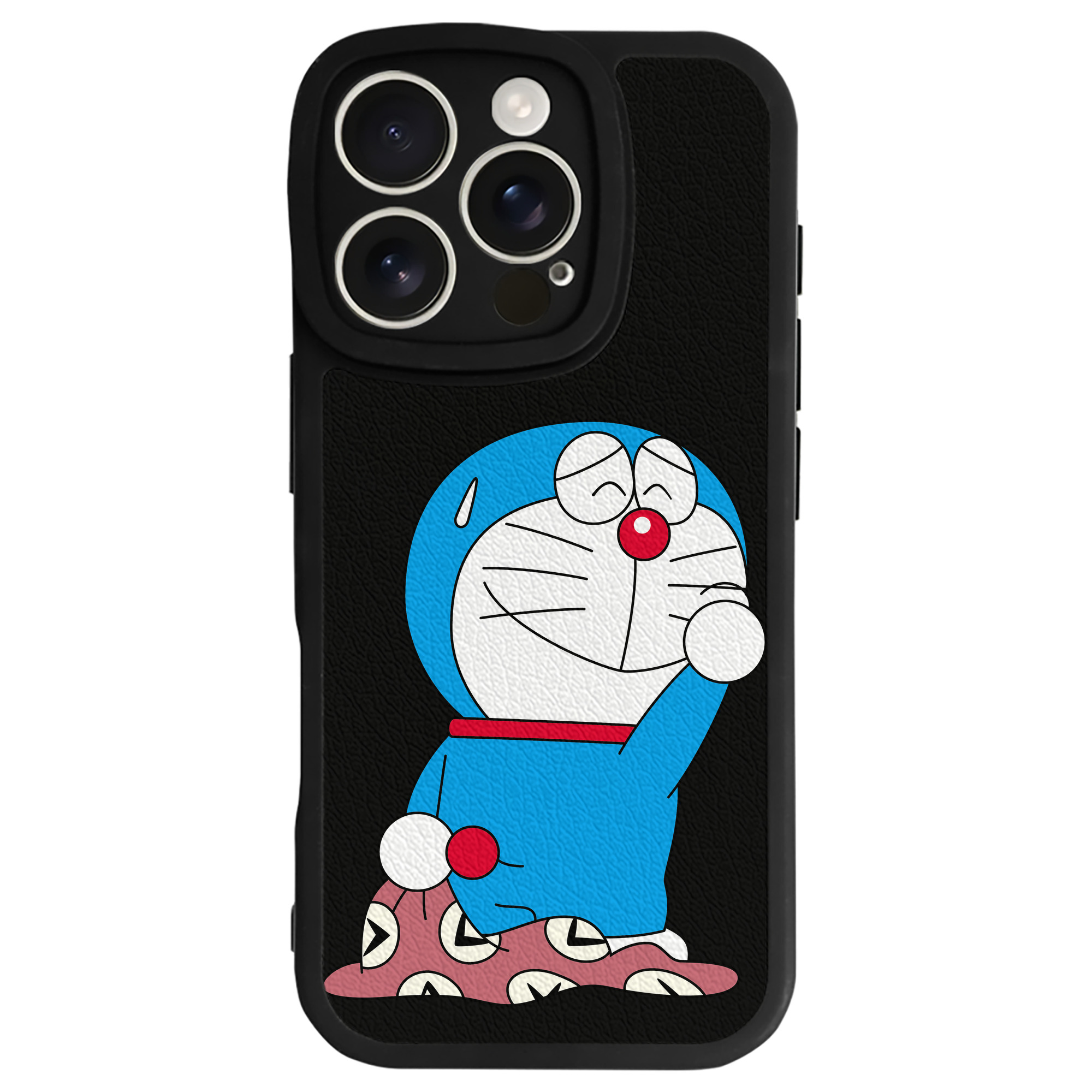 （画像用） ドラえもん Doraemon 【iPhone 16シリーズ対応】シリコンスマホケース（レザー調） 材質：シリコン